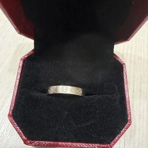 AUTHENTIC CARTIER Love Ring- 18k Pink Gold 3.5mm Size 6